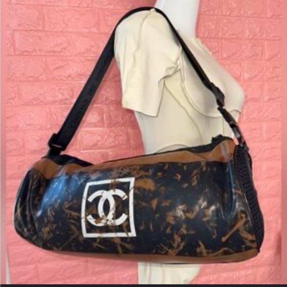 VINTAGE CHANEL Bag Chanel Sports Line Shoulder Bag Black - Picture 8 of 16